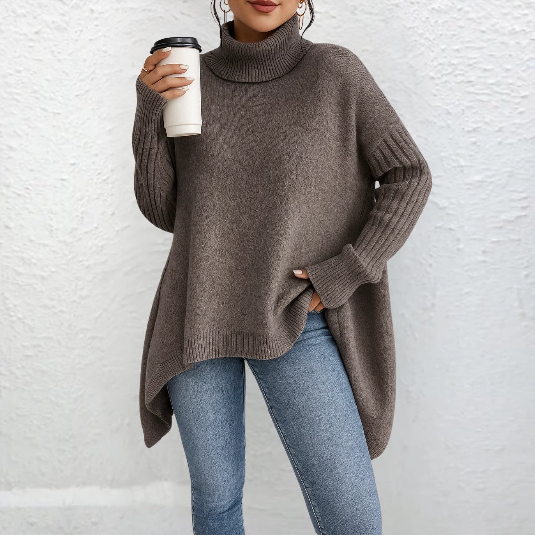 Brigit™ | Luźny sweter z golfem