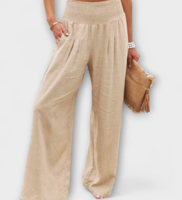 Freida - Lässige weite Leinenhose