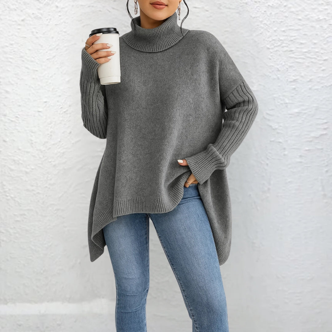 Brigit™ | Luźny sweter z golfem