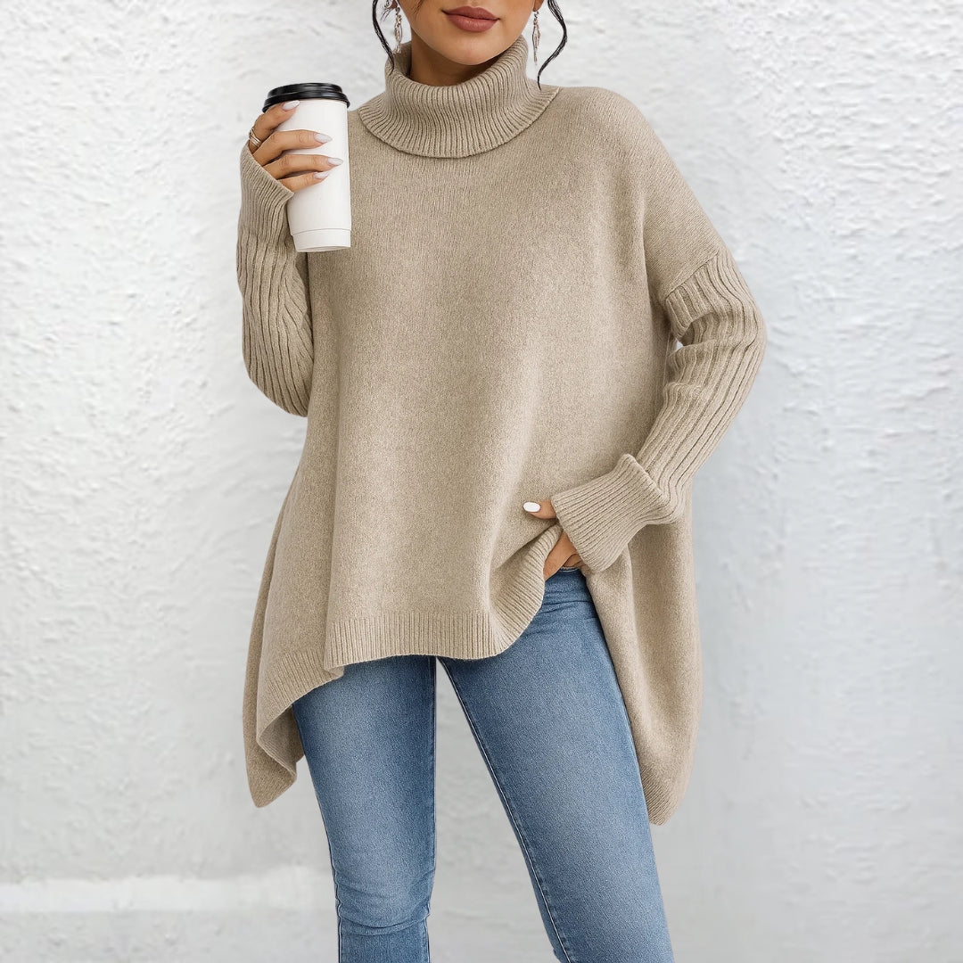 Brigit™ | Luźny sweter z golfem