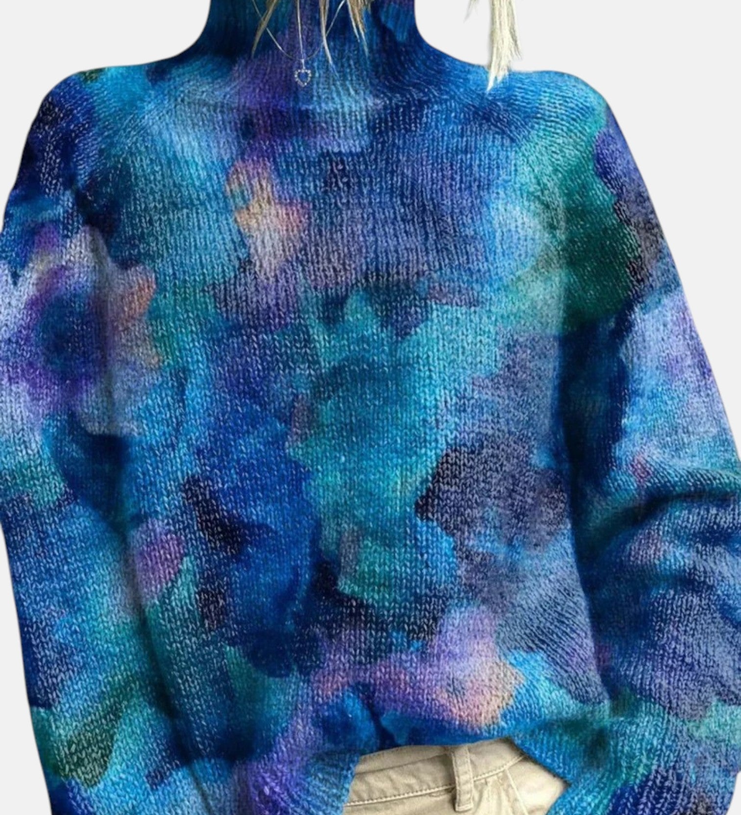 Katarzyna - Sweter z kwiatowym wzorem w stylu vintage