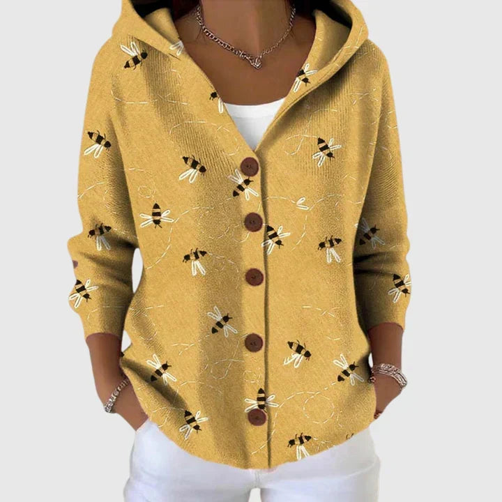 Sweter Kardigan z Kapturem