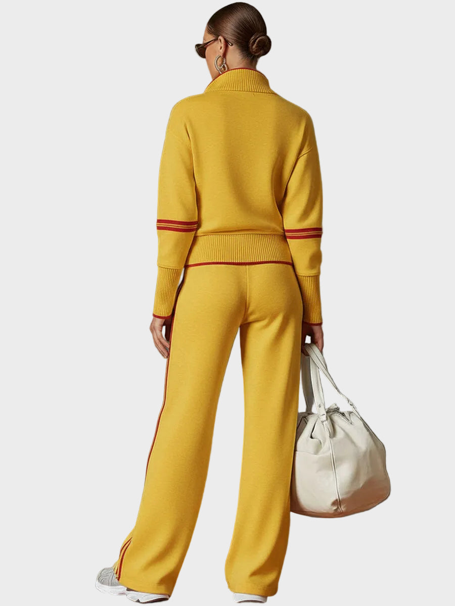 Marietta – bluza i spodnie z szerokimi nogawkami