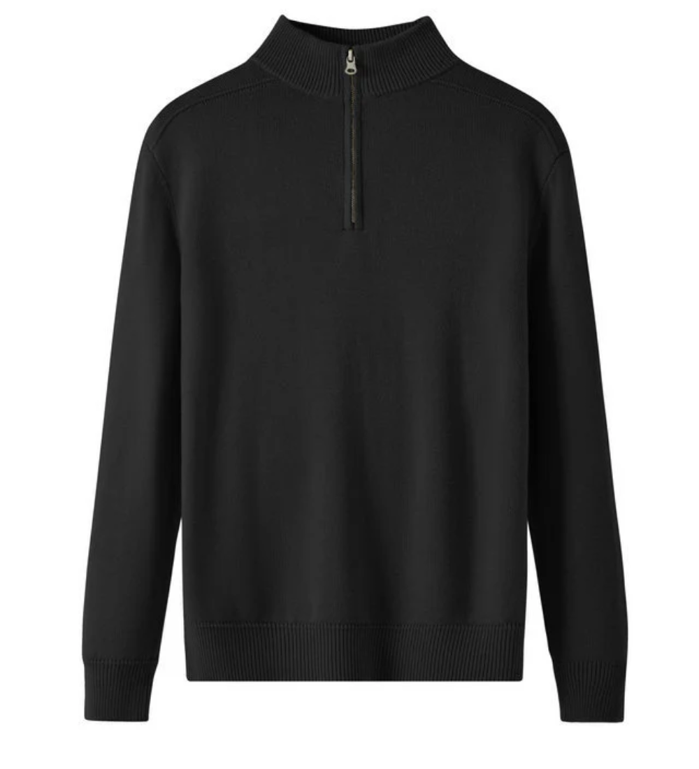 Capri – Męski sweter z wełny merynosów z półzamkiem
