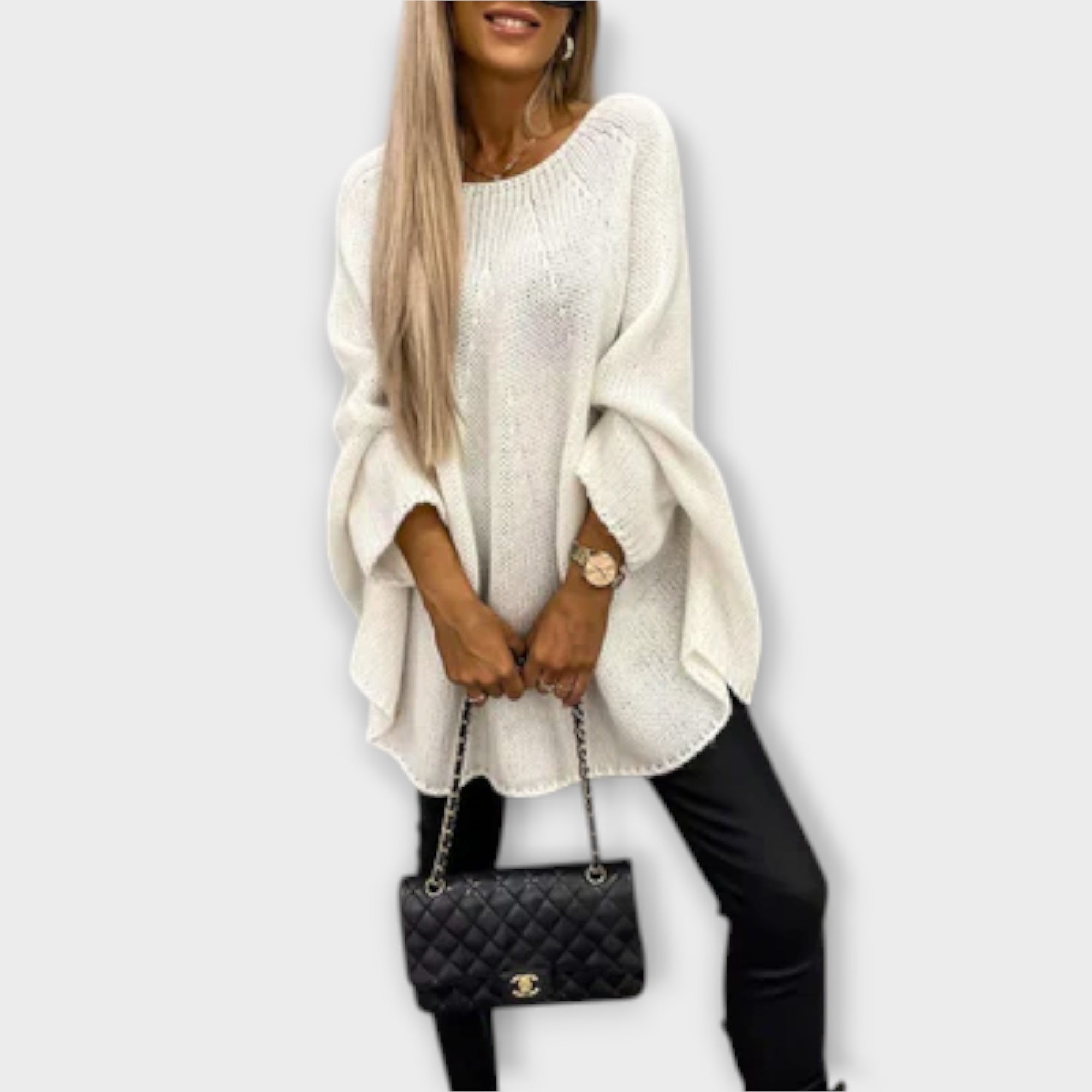 Isabelle – Stylowy damski sweter z okrągłym dekoltem