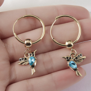Hummingbird Necklace and Earrings