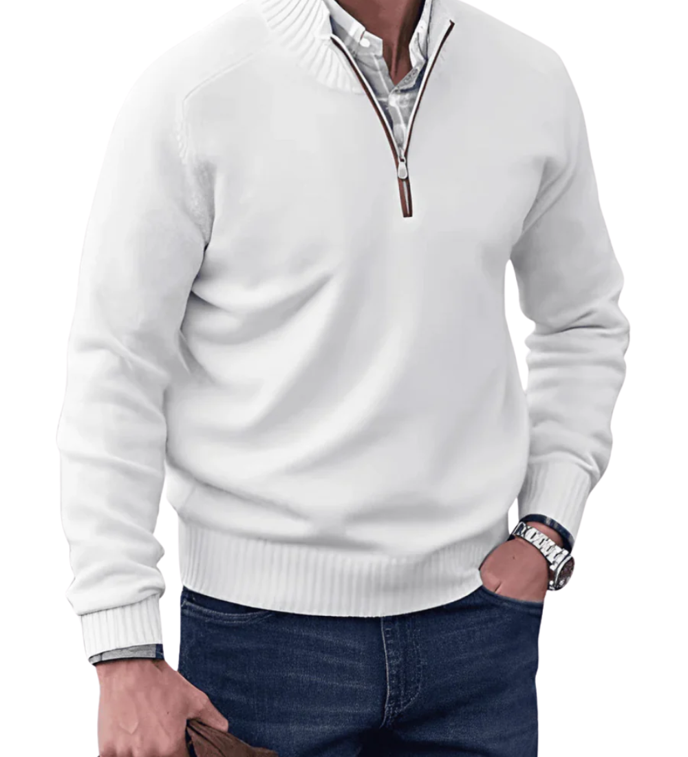 Casual – Męska bluza zapinana na zamek