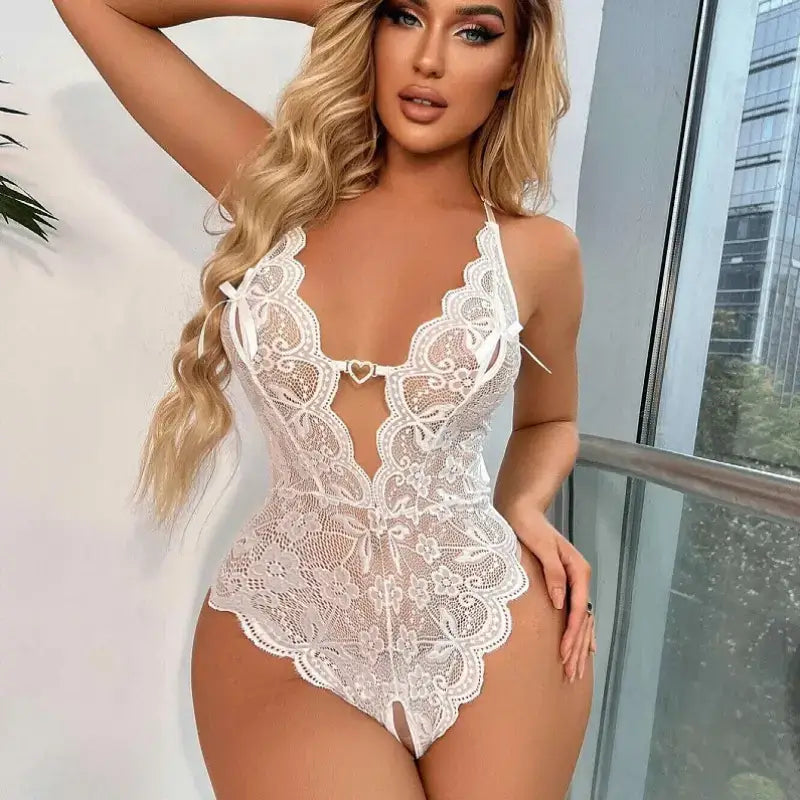 Laura - Body z krokiem i kokardą
