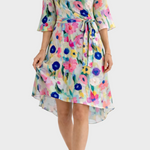 Mia - Elegancka Mini Sukienka Kwiatowa