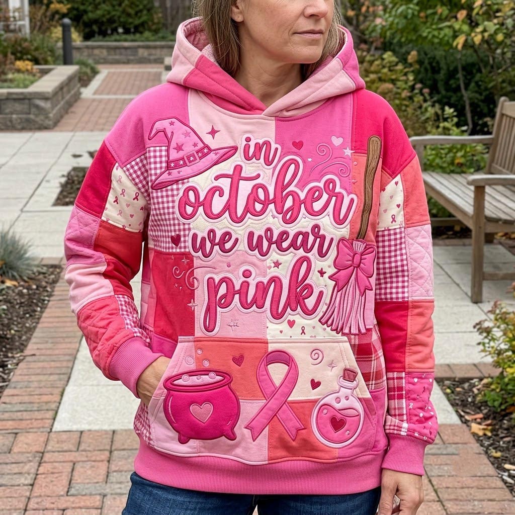Różowa Magia Października Hoodie