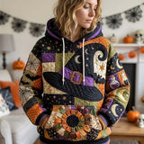 Hoodie Patchwork na Halloween o Północy