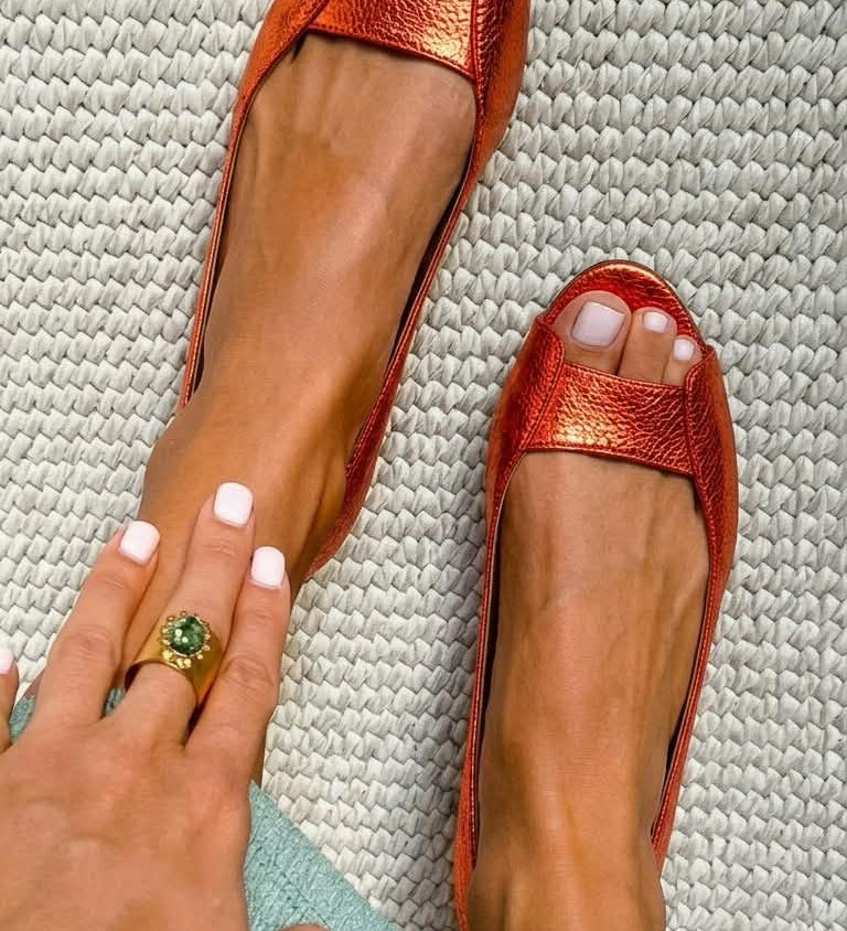 Aleksandra - Złote Sandały Comfort Chic