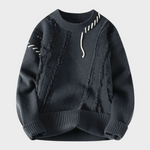 Premium Sweter z Żebrowanym Wykończeniem