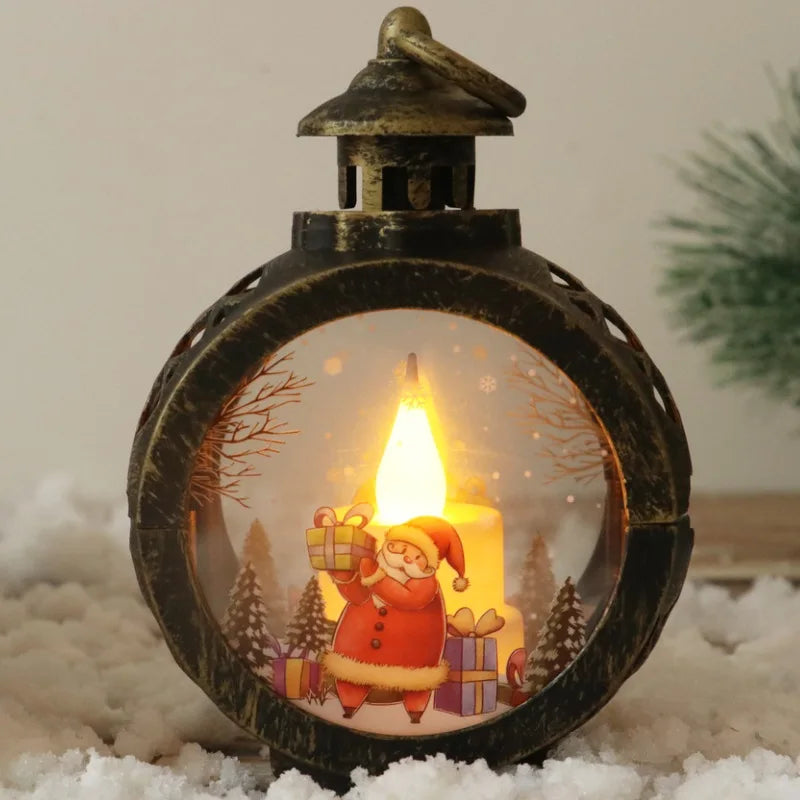 Weihnachts dekorationen Retro Nachtlichter leuchtende Geschenk fenster dekorationen Tisch dekorationen Requisiten Atmosphäre Anhänger