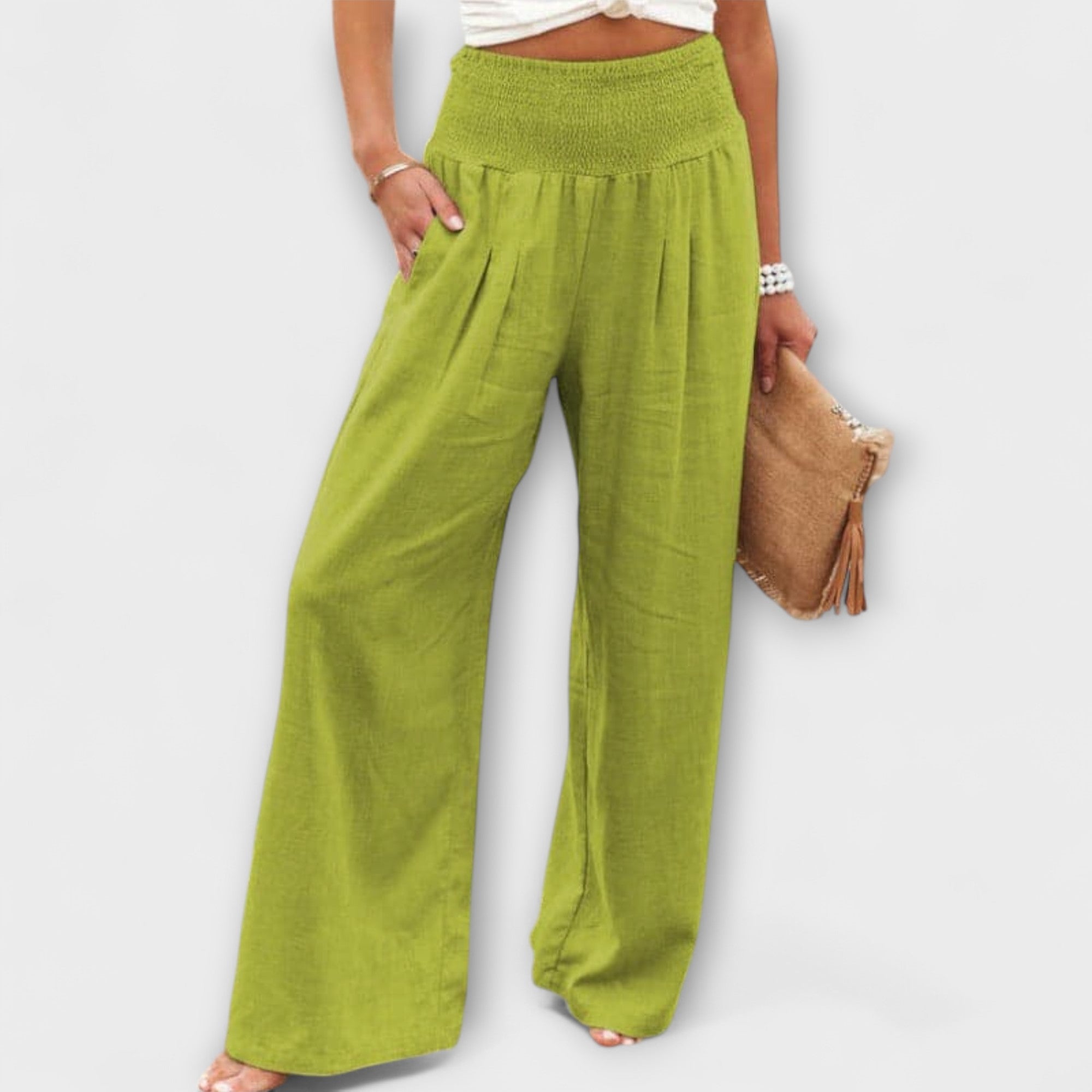 Freida - Lässige weite Leinenhose