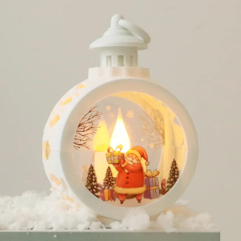 Weihnachts dekorationen Retro Nachtlichter leuchtende Geschenk fenster dekorationen Tisch dekorationen Requisiten Atmosphäre Anhänger