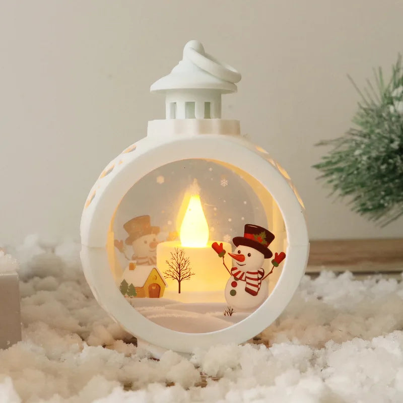Weihnachts dekorationen Retro Nachtlichter leuchtende Geschenk fenster dekorationen Tisch dekorationen Requisiten Atmosphäre Anhänger