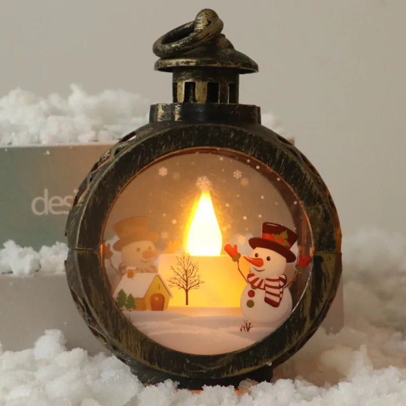 Weihnachts dekorationen Retro Nachtlichter leuchtende Geschenk fenster dekorationen Tisch dekorationen Requisiten Atmosphäre Anhänger