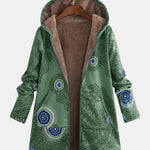 Sage - Tribal Wzór Sherpa Kurtka