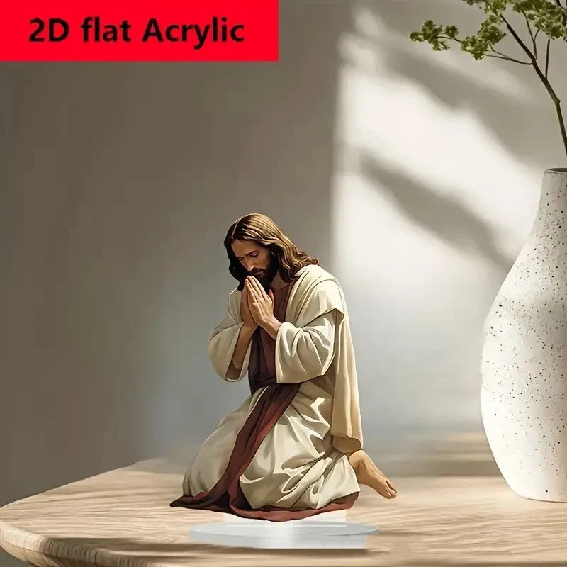 Decoration Christmas Nativity Centerpiece 2026 2D Acrylic Jesus Birth Scene Table Decor Religious Home Office Christmas Ornament