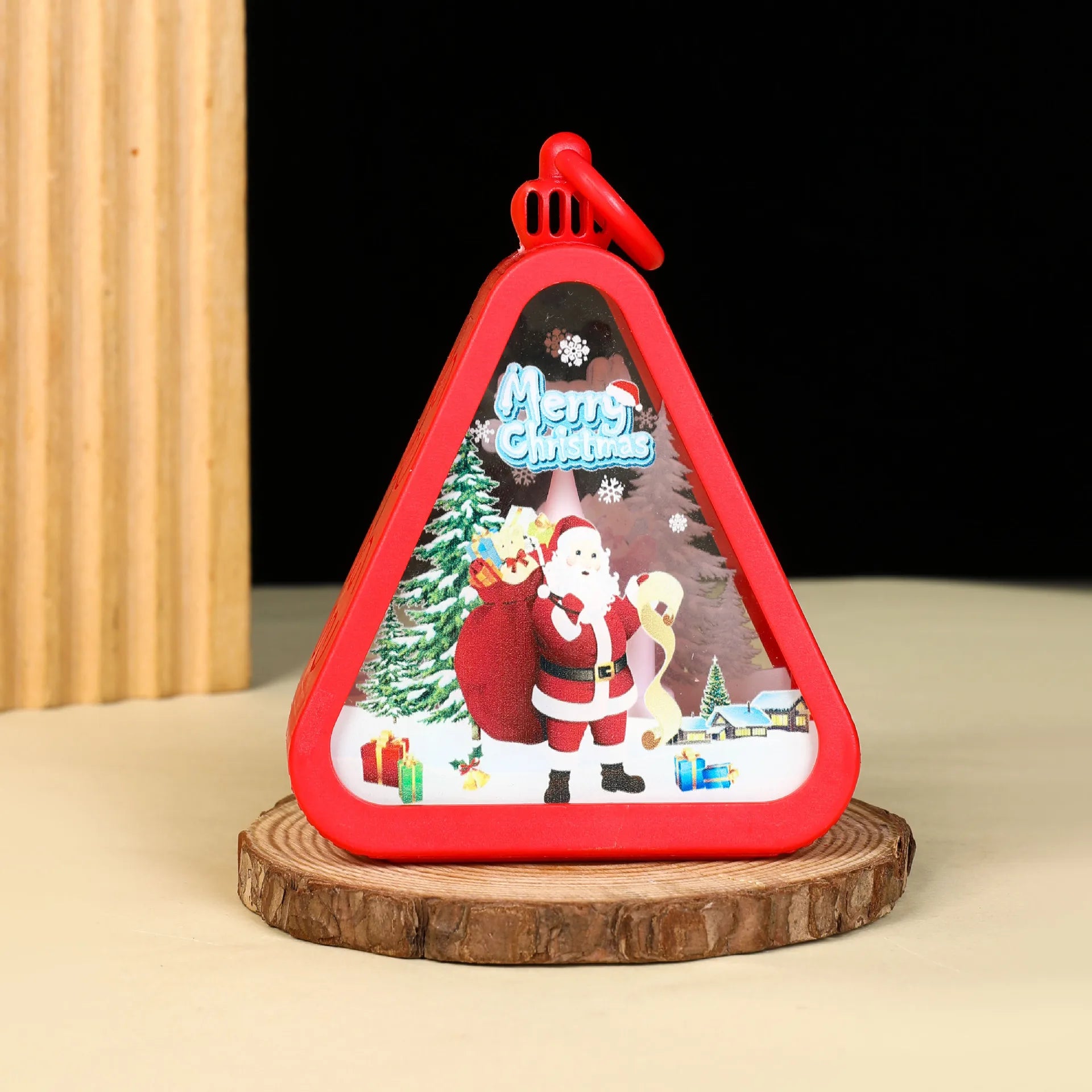 Christmas Decoration Retro Small Night Light Hanging Ornament Glowing Lantern Gift Window Display Desktop Ornament Candle Light