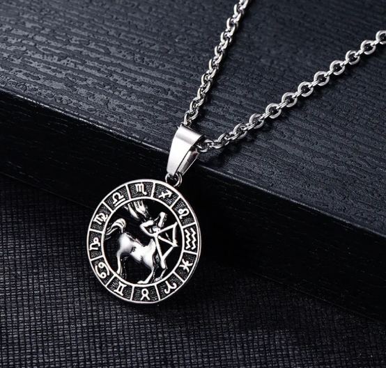 Cancer Sign Pendant in Stainless Steel