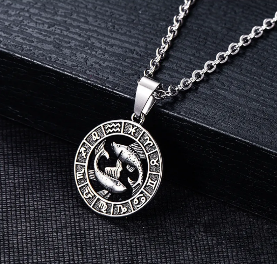 Cancer Sign Pendant in Stainless Steel