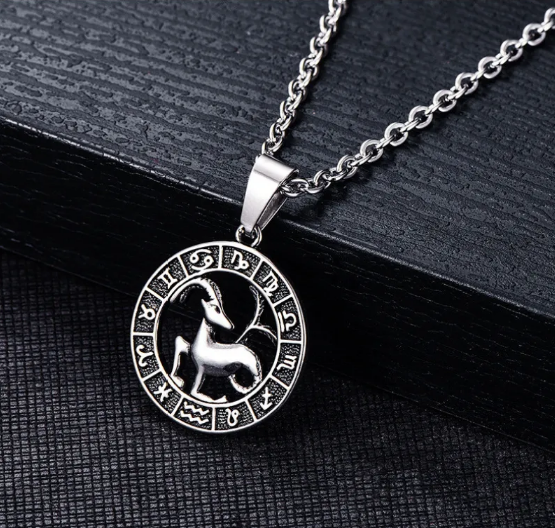 Cancer Sign Pendant in Stainless Steel