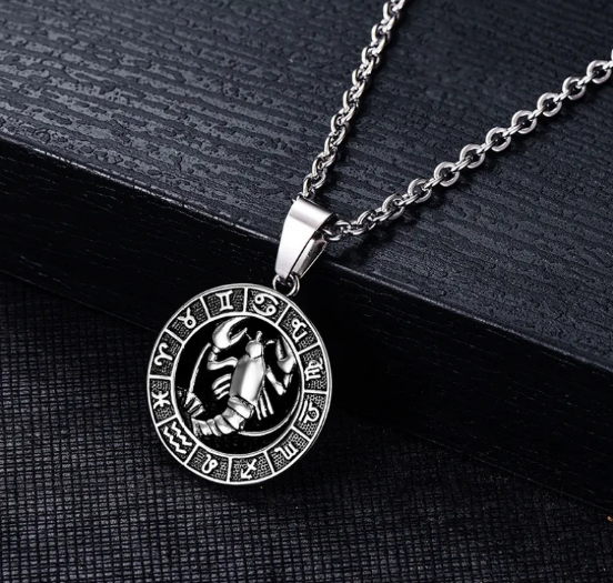 Cancer Sign Pendant in Stainless Steel