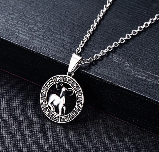 Cancer Sign Pendant in Stainless Steel
