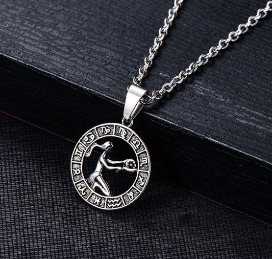 Cancer Sign Pendant in Stainless Steel