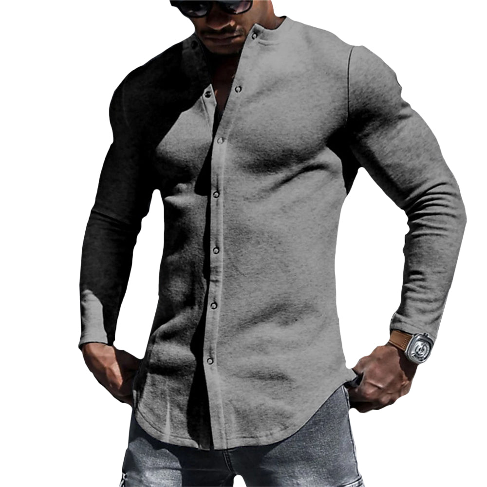 Dariusz - Koszula z Miękkiej Mieszanki w Stylu Casual