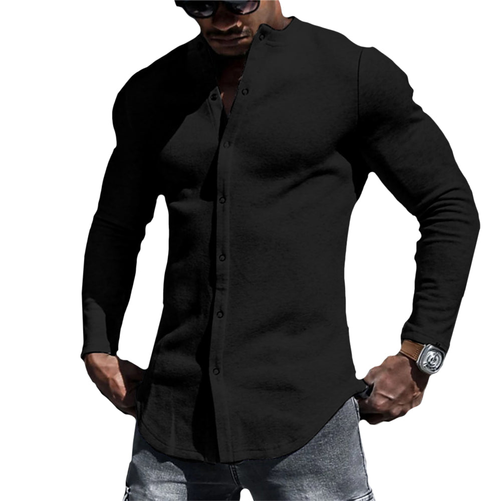 Dariusz - Koszula z Miękkiej Mieszanki w Stylu Casual