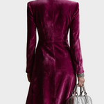 Vera - Welurowa Sukienka Blazer Maxi