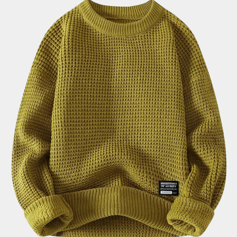 Eric – Premium męski sweter Lyon z miodową strukturą dla elegancji i komfortu