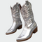 Aneta - Metaliczne kowbojskie buty