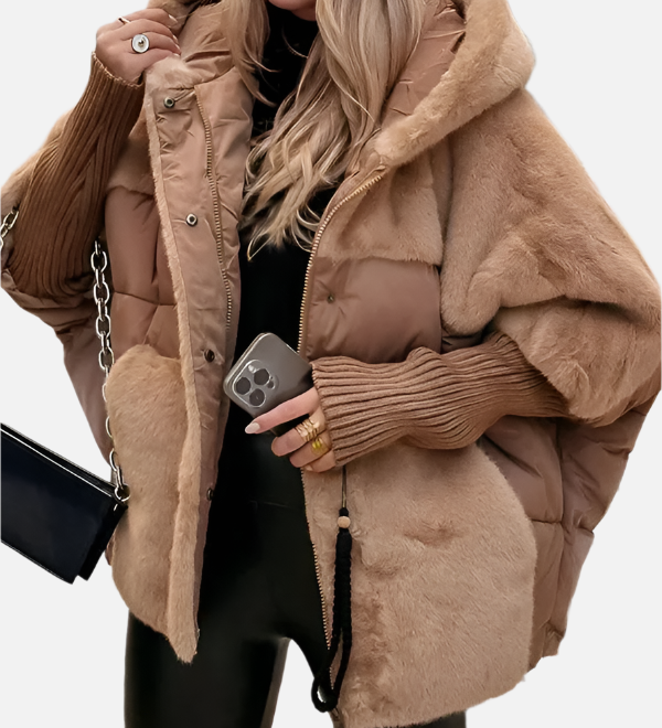 Ava – Elegancka pikowana kurtka z futerkiem Teddy