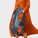 Daniella - Sukienka lniana & Kwiatowy zestaw denim